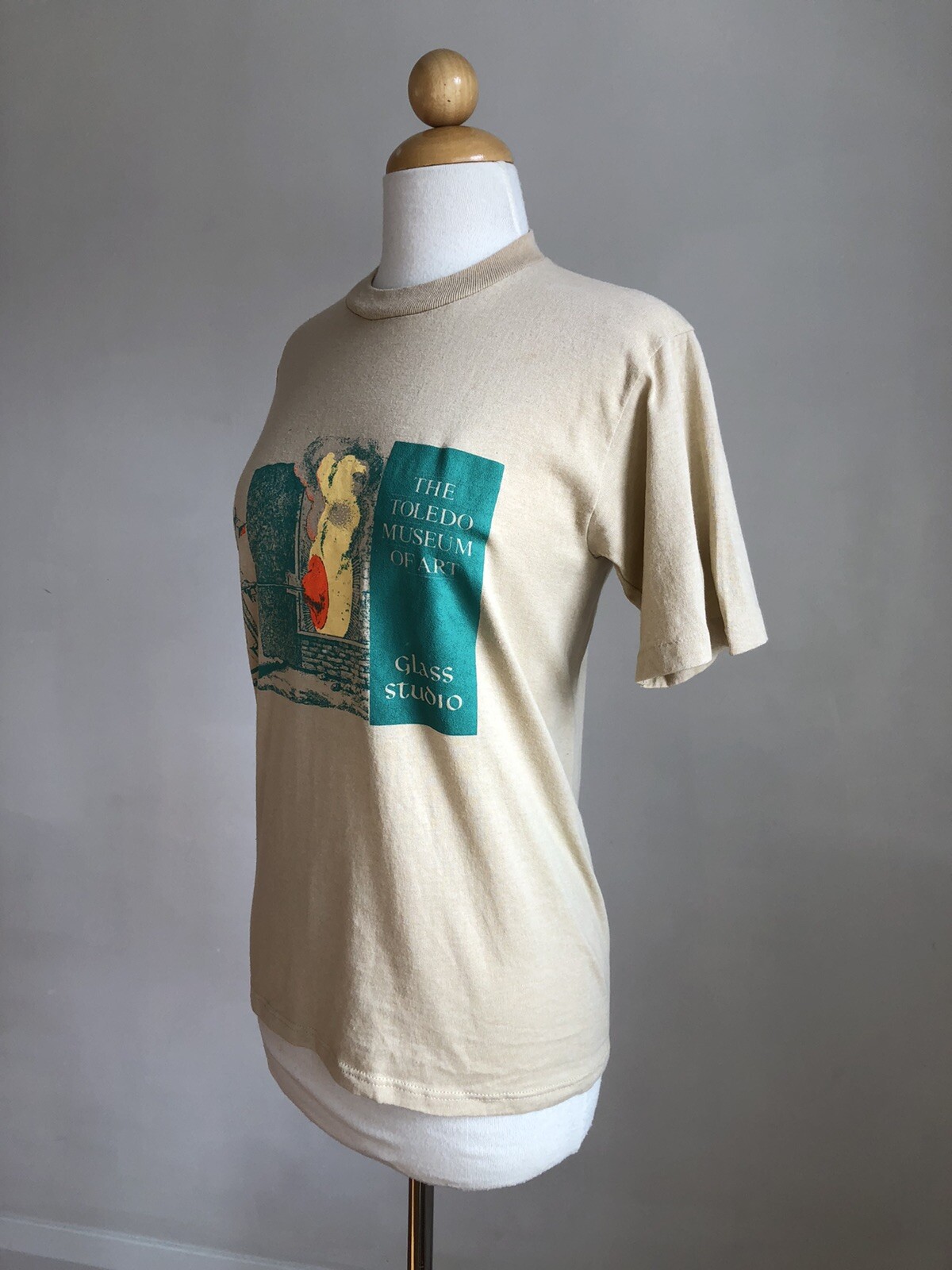 FABULOUS VTG JERZEES Toledo Museum Of Art Glass Studio Glass Blower T-shirt SZ S