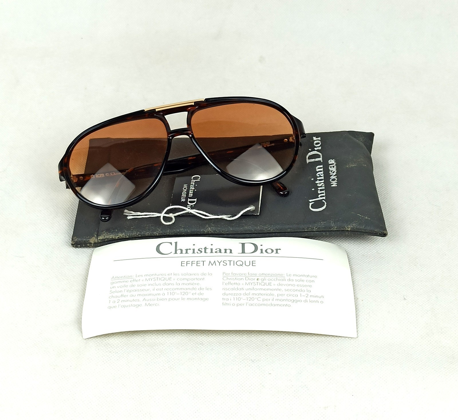 NOS CHRISTIAN DIOR WEST GERMANY MILITARY SUNGLASSES VINTAGE 70s PILOT 2457 10