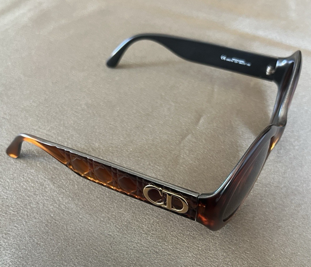 Vintage 80s Christian Dior Sunglasses Greta 12Y Optyl Gold Brown Austria 54mm