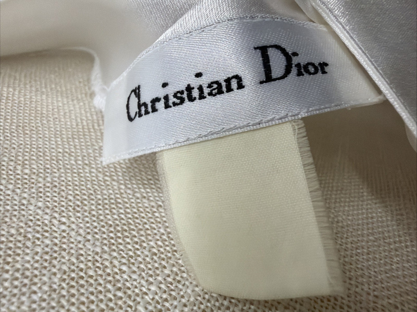 Christian Dior Vtg Maxi Nightgown Satin Slip Dress Small & Robe Small Ivory