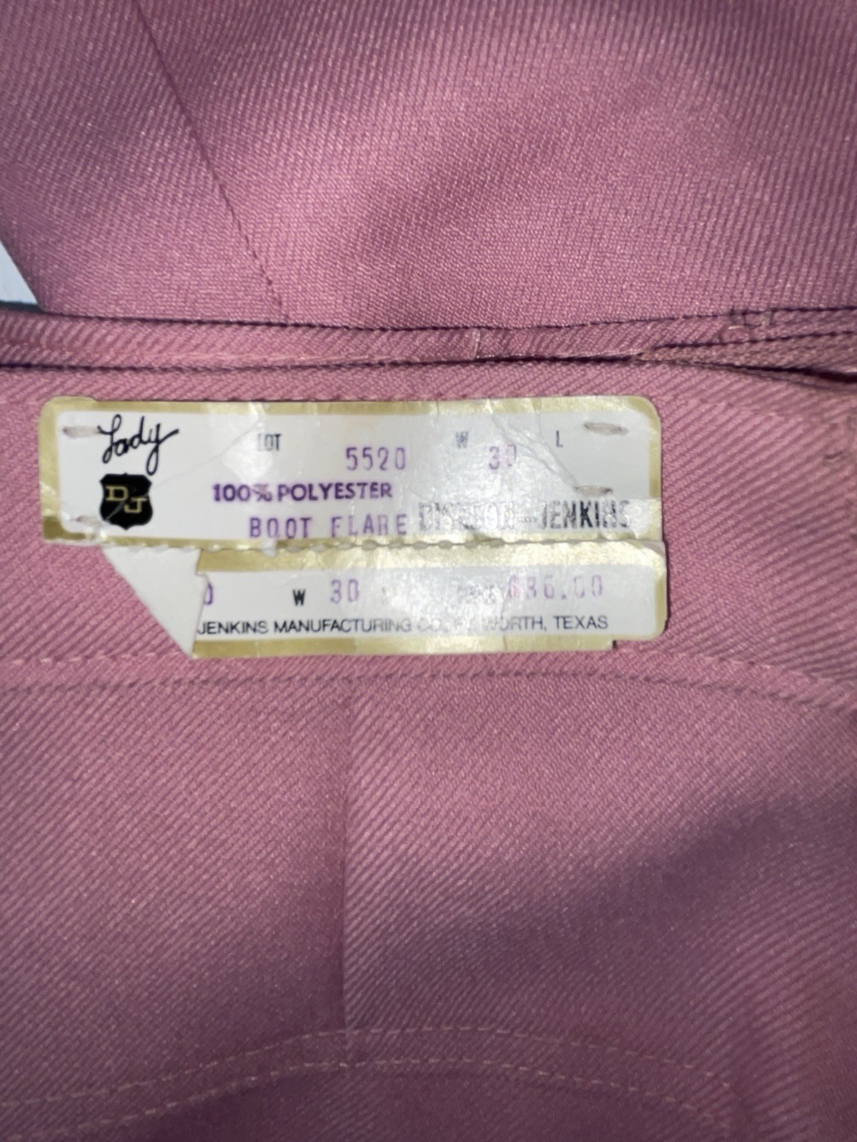 New Vintage Pink Dickson Jenkins Polyester Pants #5520 3A-114