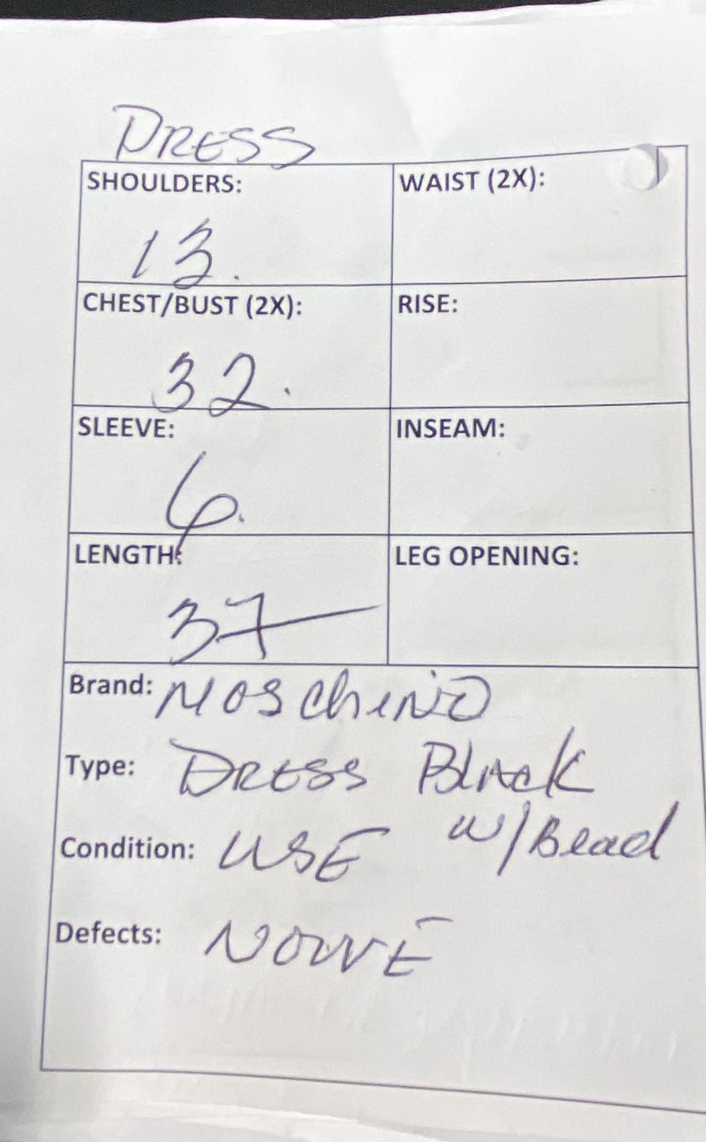 Vintage Y2K Moschino Cheap and Chic Women’s Black Pearl Gold Chain Dress M