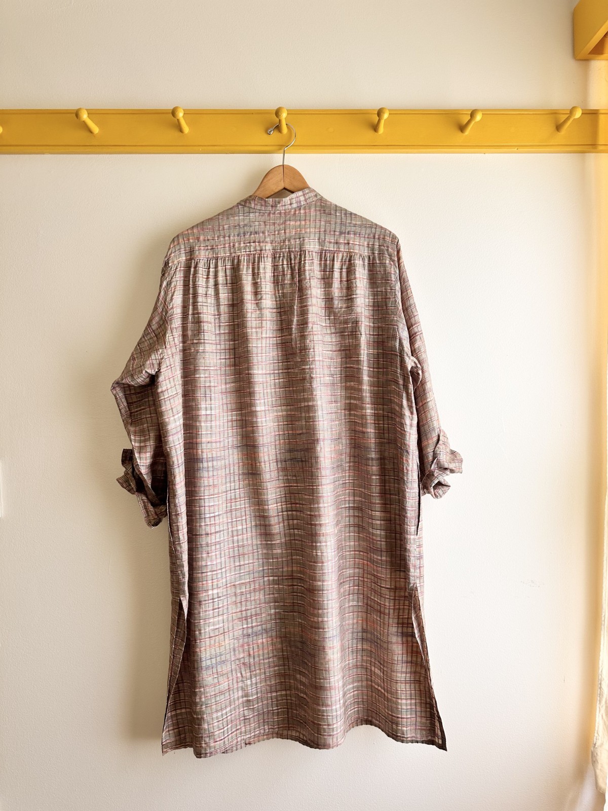 Vintage 70s YVES SAINT LAURENT YSL Rive Gauche made in France silk tunic dress L