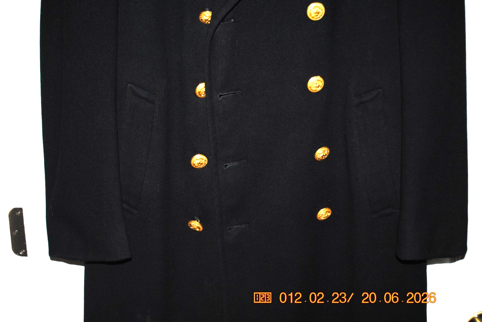 Vintage US Navy Officer’s Bridge Coat Black 38R 100% Wool Heavy Eagle Button