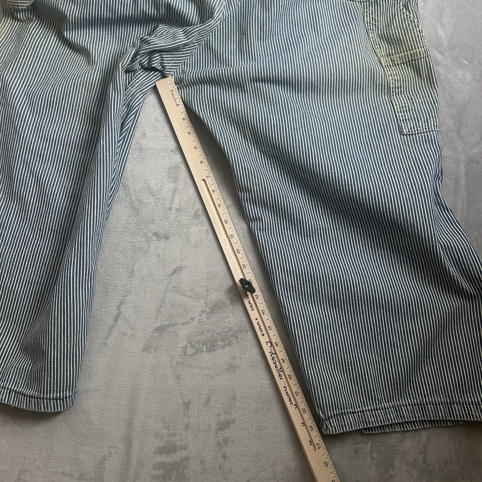 Vintage Union Made Oshkosh B’Gosh Sanforized Railroad Stripe Overalls 48×32 USA