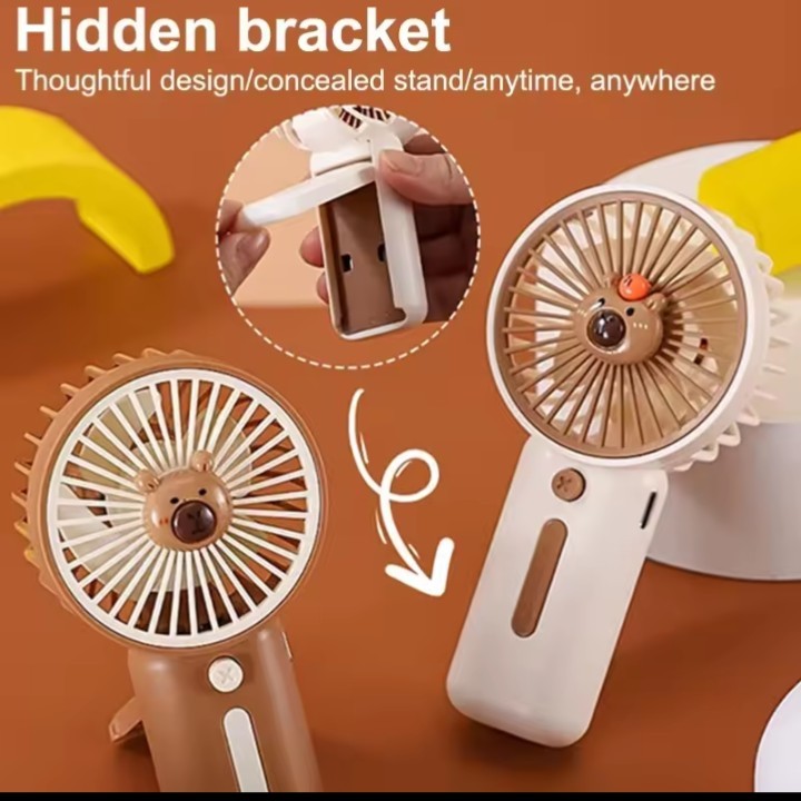 Portable Mini USB Rechargeable Handheld Fan 3 Speed High Wind Power Summer Cool