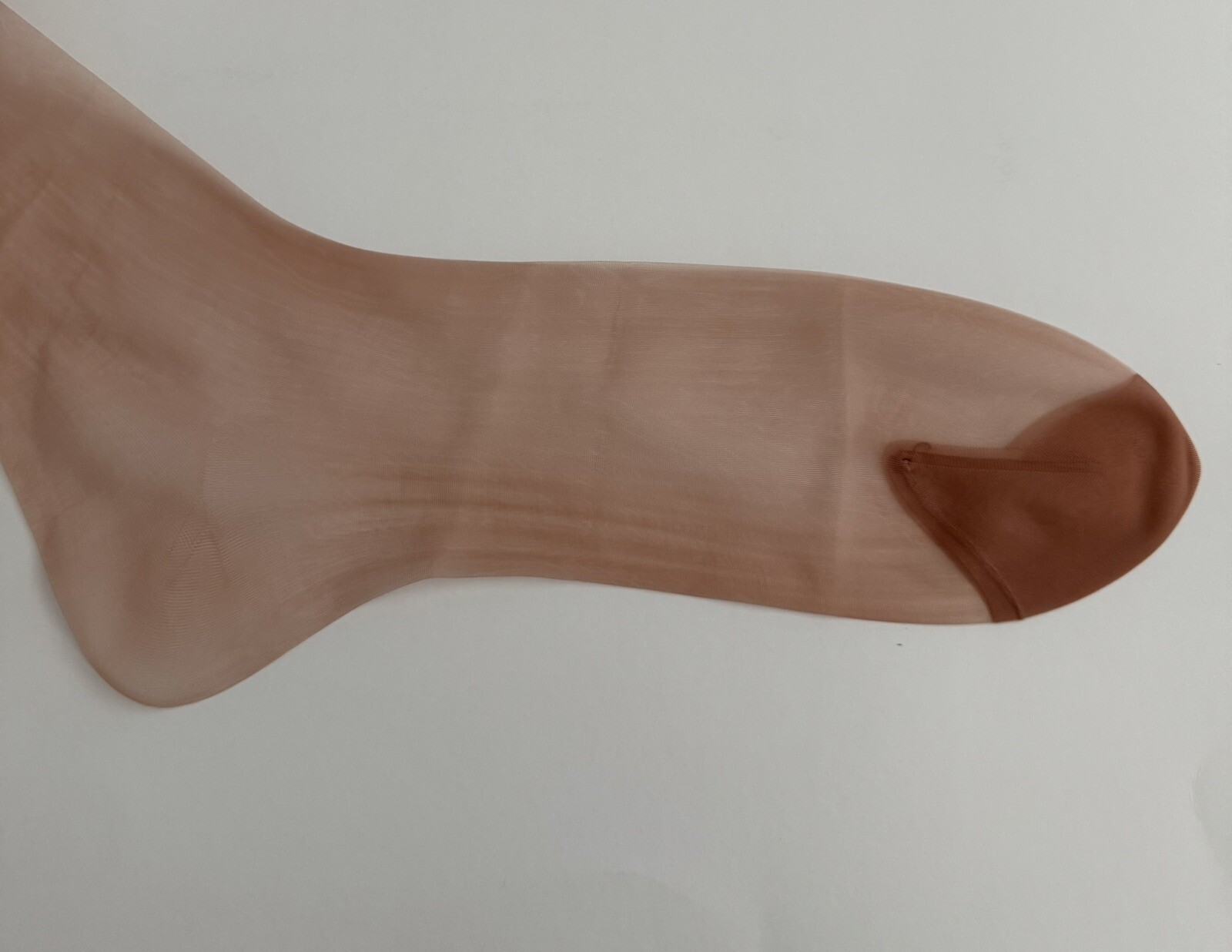 Alberts Crystal Clear Seamless Flat Knit Stockings With Sandal Foot 34 Inches