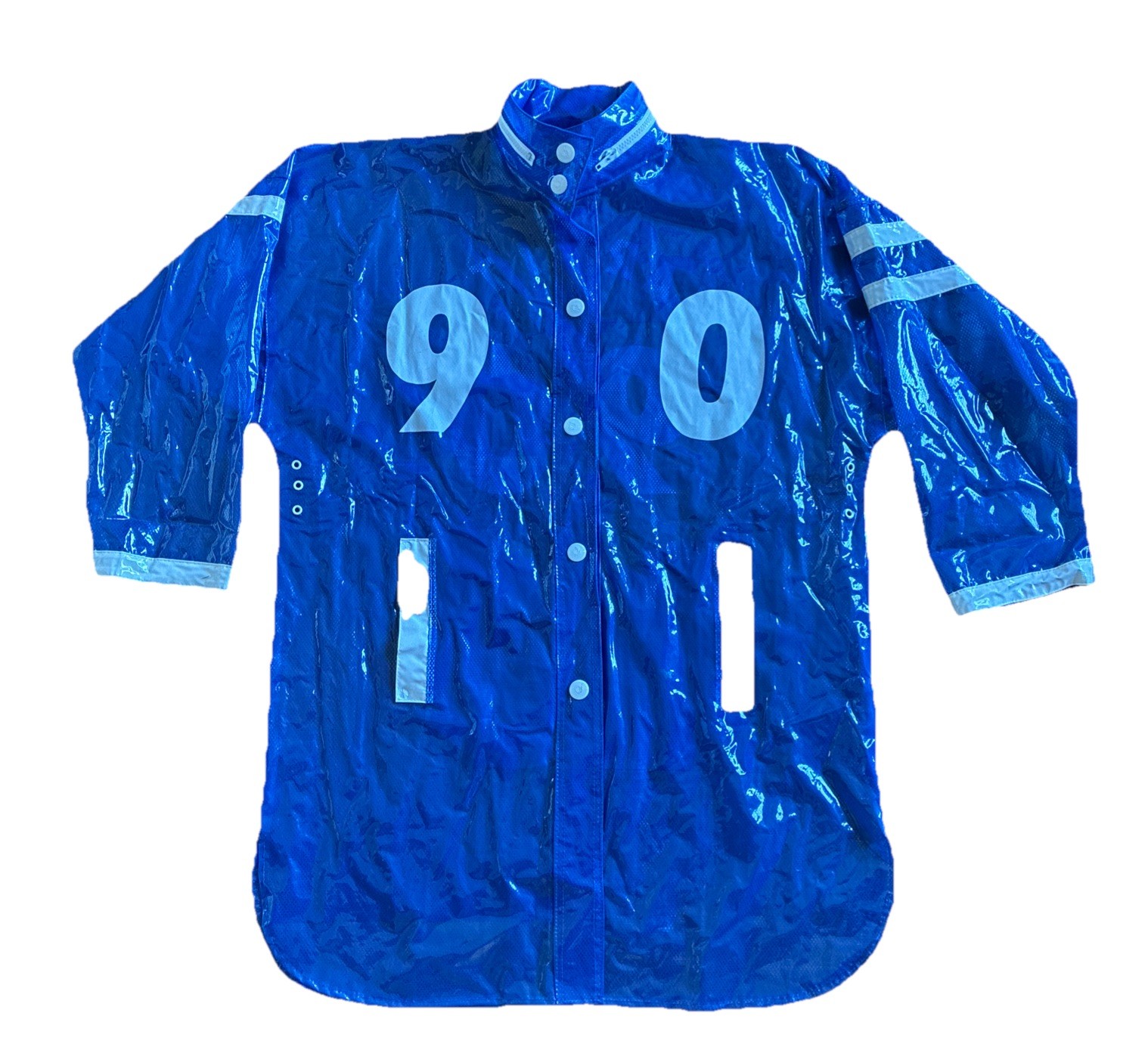 VTG RARE Kenn Sporn for Wippette Jersey Varsity Vinyl Raincoat Festival Rave