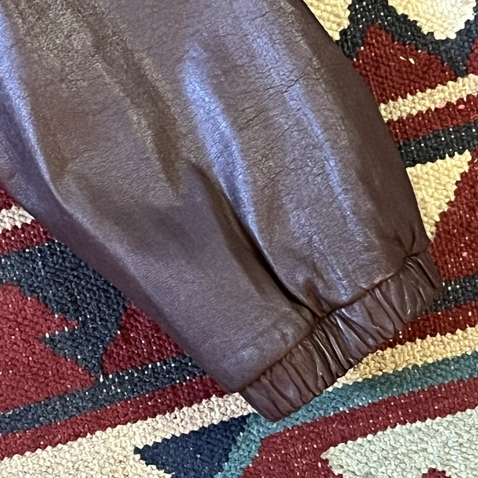 Vintage 80s Leather Jacket Women’s Size 22.5 Winks Lane Brown Zip Up