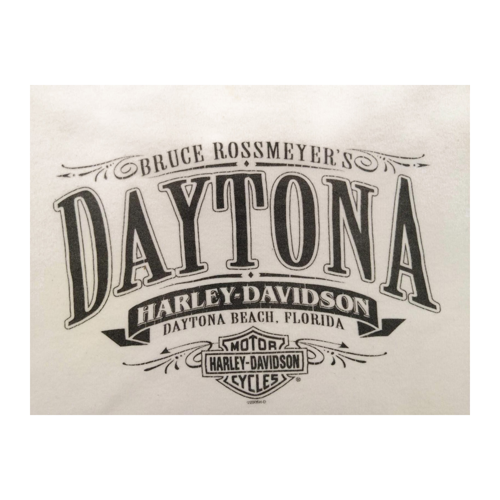 Harley Davidson Daytona 2006 Scoop Neck T Shirt White L