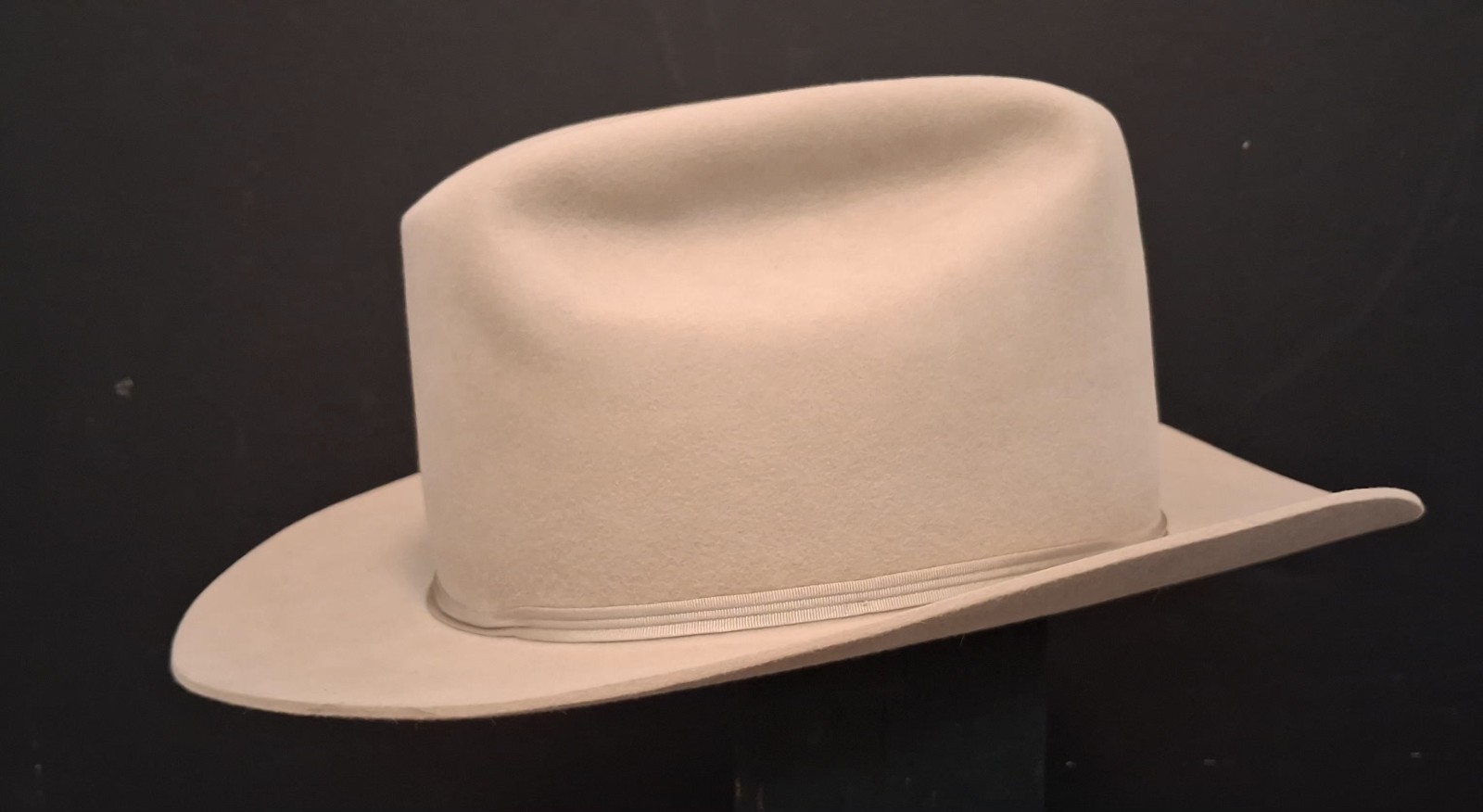 VTG 1960s Royal Stetson Open Road Cowboy Hat 7 3/8 Long Oval Silverbelly Box
