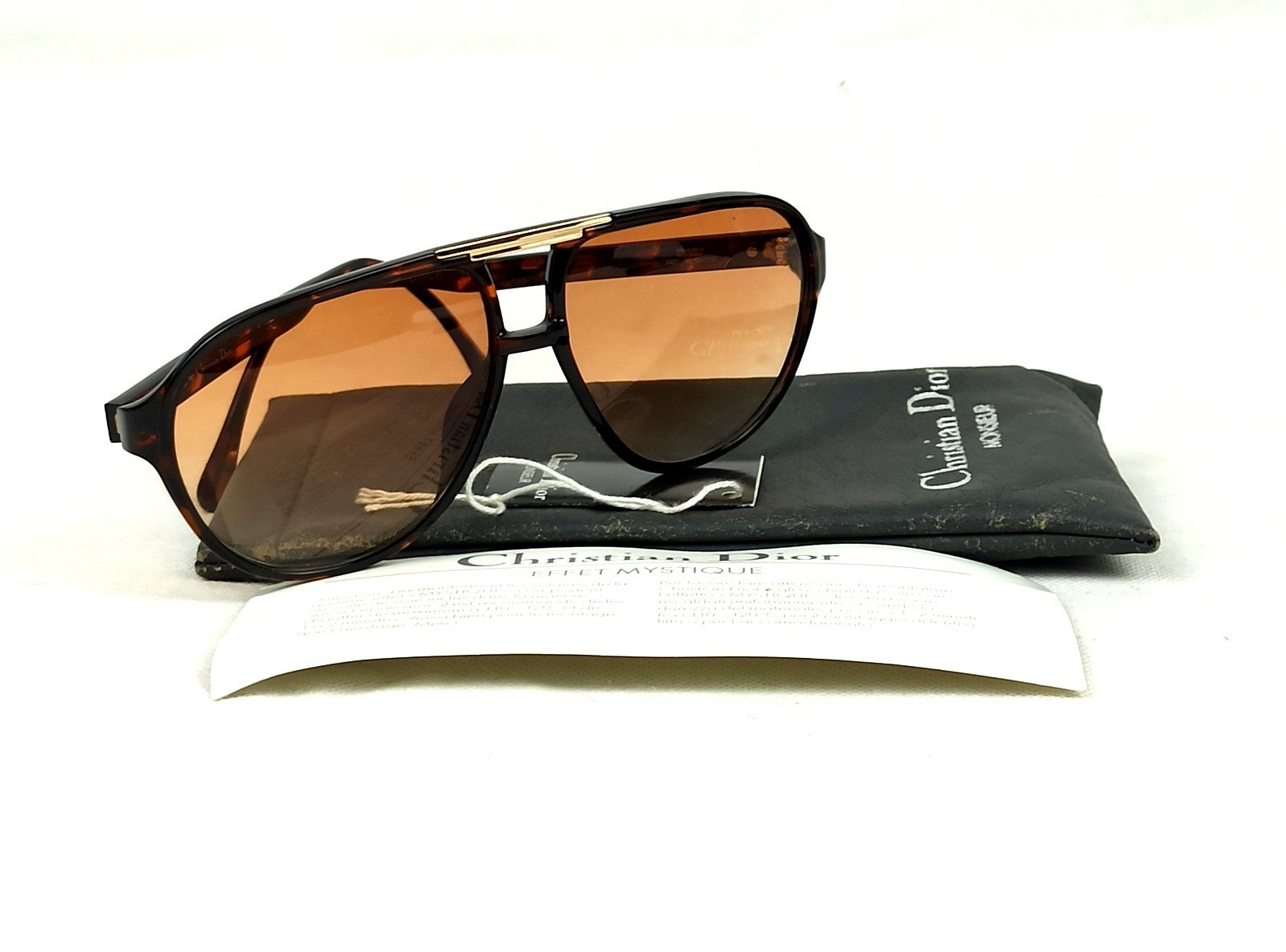NOS CHRISTIAN DIOR WEST GERMANY MILITARY SUNGLASSES VINTAGE 70s PILOT 2457 10