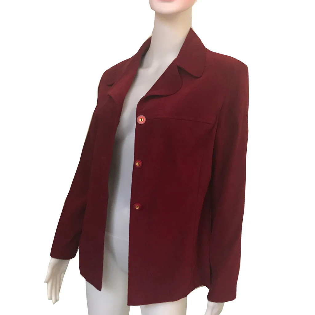Vintage 70s Cimmaron Crimson Velvet Jacket Women’s M Glam Rock
