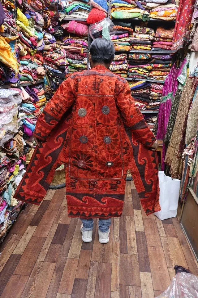 Long embroidered Handmade Coat / Embellished jacket / banjara jacket / Boho