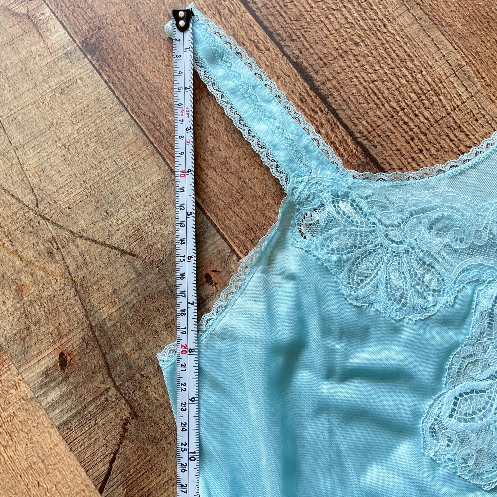 NWT Vintage Shadowline Peignoir China Blue Small 2 Piece Nightgown Robe Lace USA