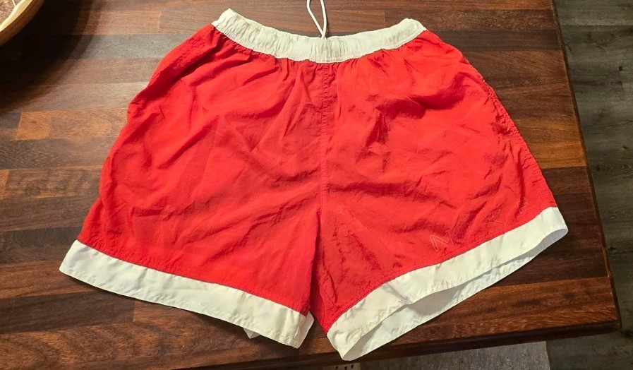 Nike Unisex Windbreaker Shorts Vintage 90s Red, XL