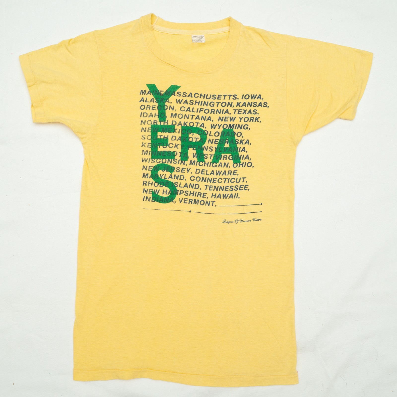 Vintage 70s Equal Rights YES ERA Shirt Size S Womens League of womens voters