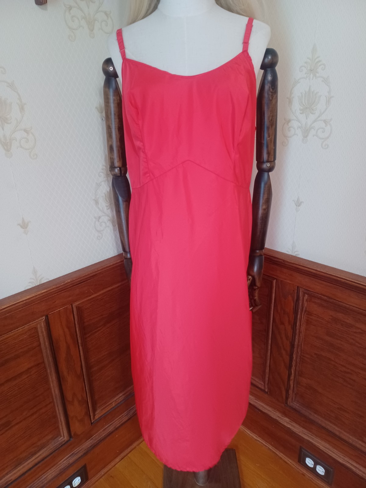 Vintage 1940s/50s Mid-century Red The Snip-It Bombshell Rockabilly Slip Dress 2X
