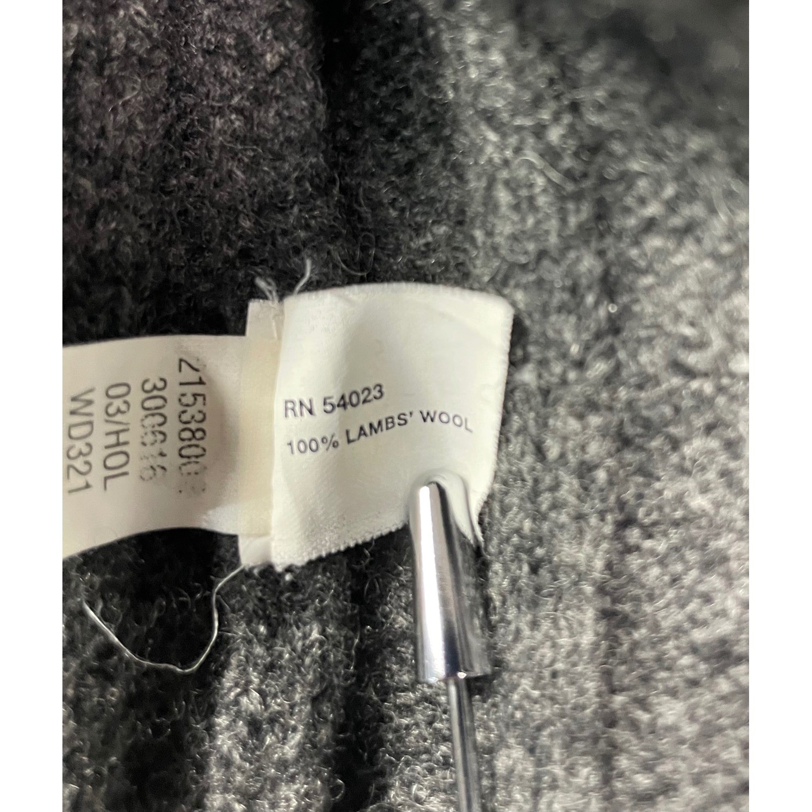 GAP Mens Sweater Large Gray 100% Lambswool Ribbed Knit Crewneck Pullover Vintage
