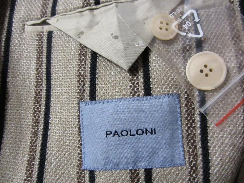 Men Paoloni blazer beige cotton 34 / XS / 42