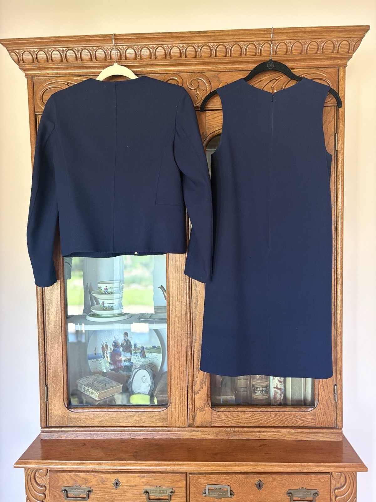 VINTAGE 90s CALVIN KLEIN COLLECTION ITALY 2 PIECE DRESS/JACKET MINIMALISM CBK