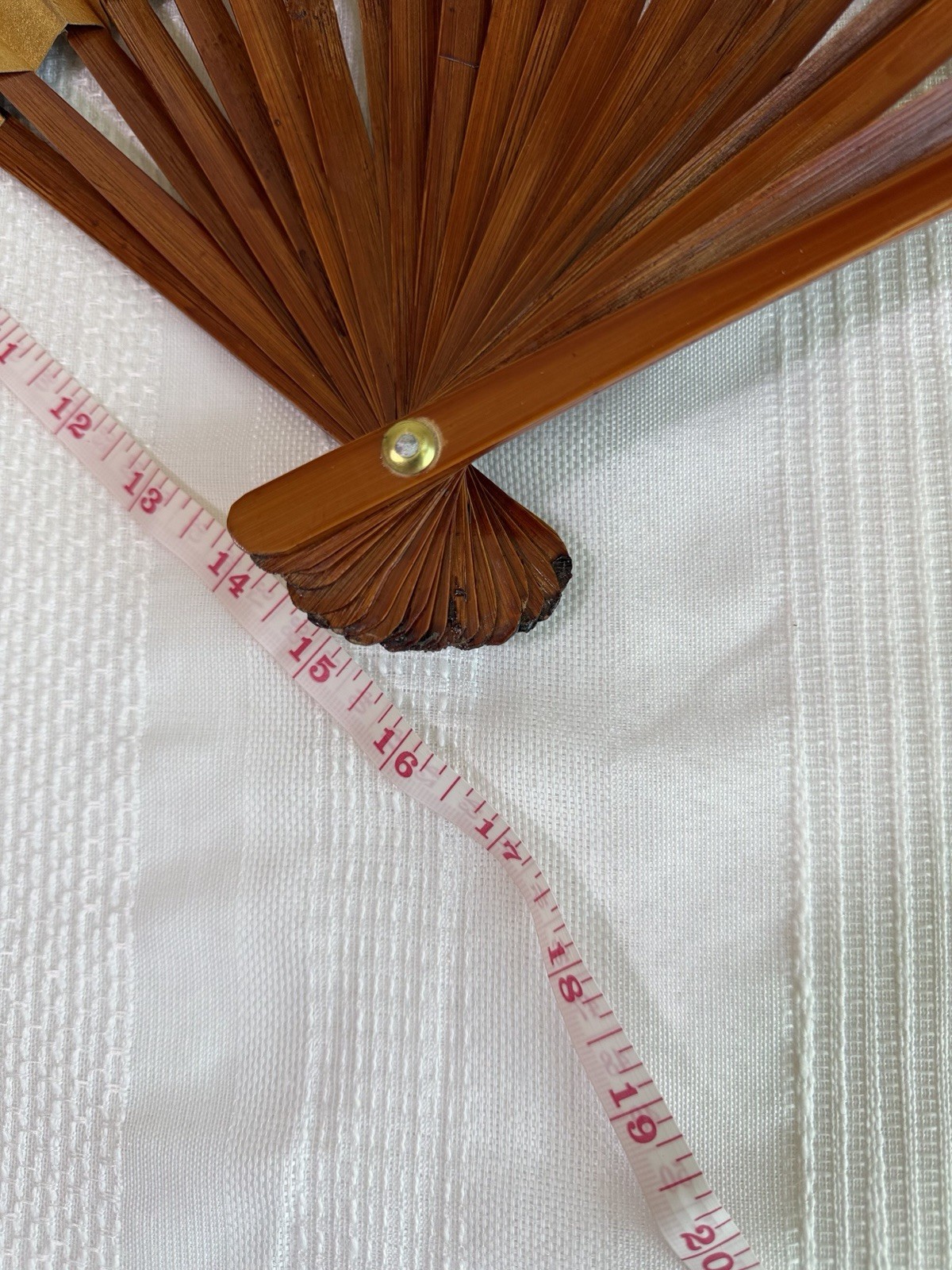 Vintage Chinese Hand Fan, Wall Decor 15”
