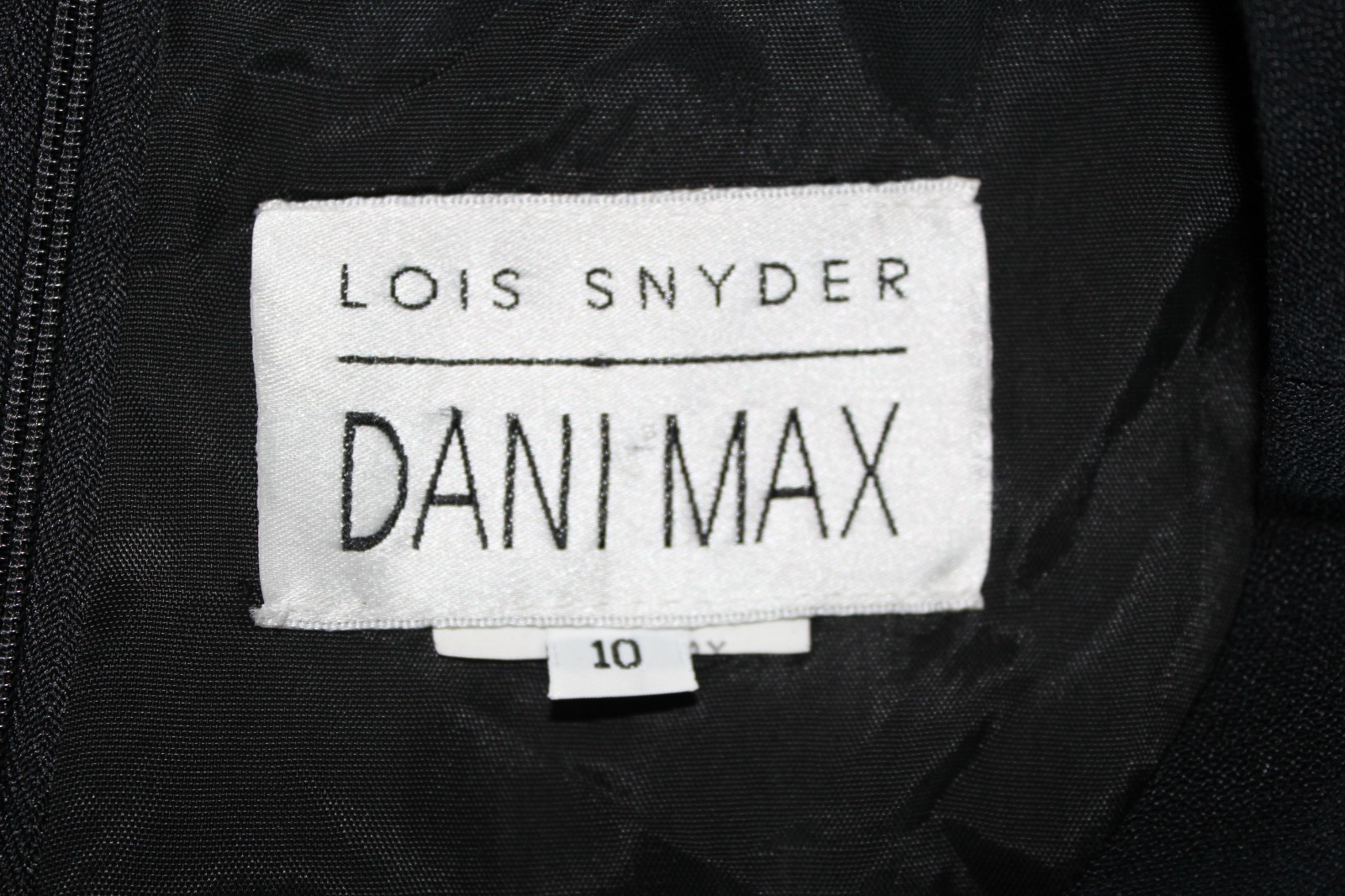 Vintage 90s Lois Snyder Dani Max Sheath Dress Black Sleeveless LBD Minimalist 10