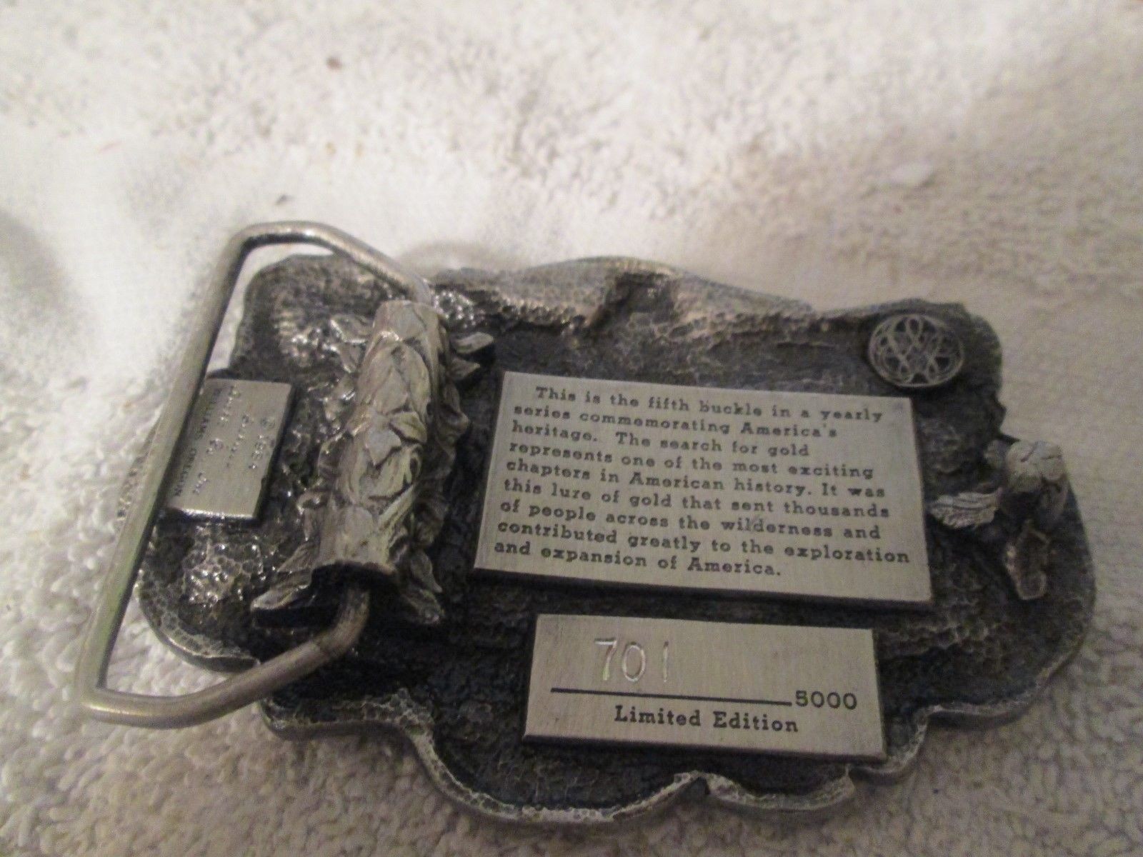 Siskiyou Pewter Buckle American Historical 1985 Commemorative Limited Edition 71