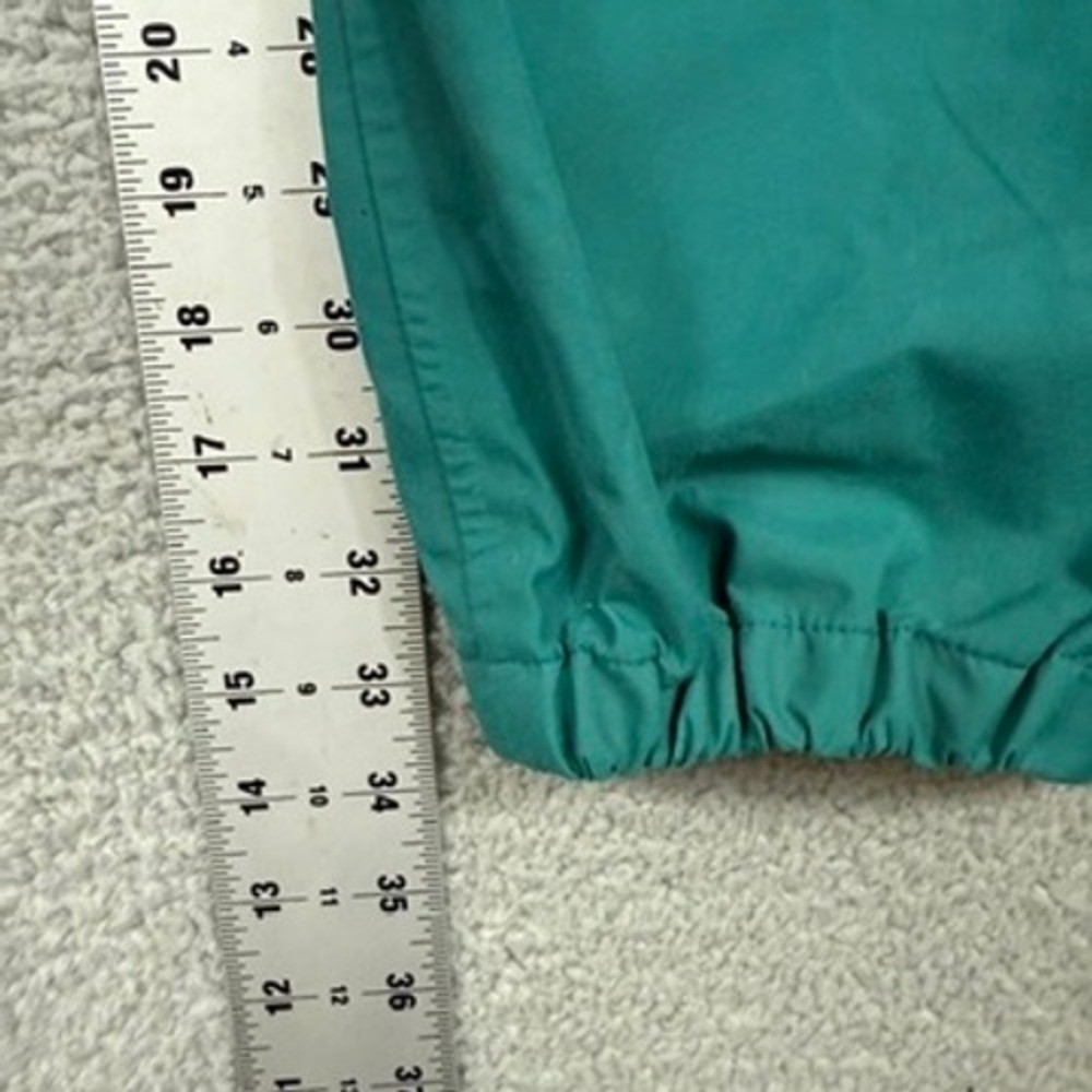 Vintage REI XL Tall Teal Green Zip Off Rain Pants Lightweight Waterproof USA