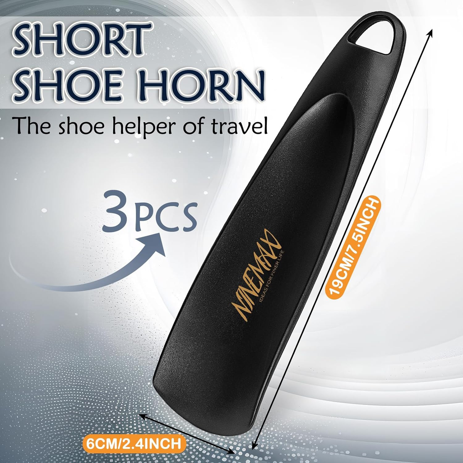 Plastic Shoe Horn 7.5 Inch, Travel Shoehorn Small Short Portable for Men Women