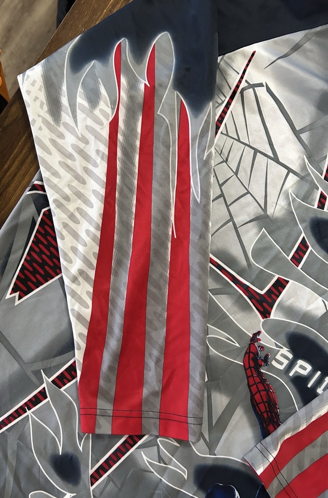 Vintage 2003 Marvel Spiderman Movie Promo All Over Print Long Sleeve Size XL