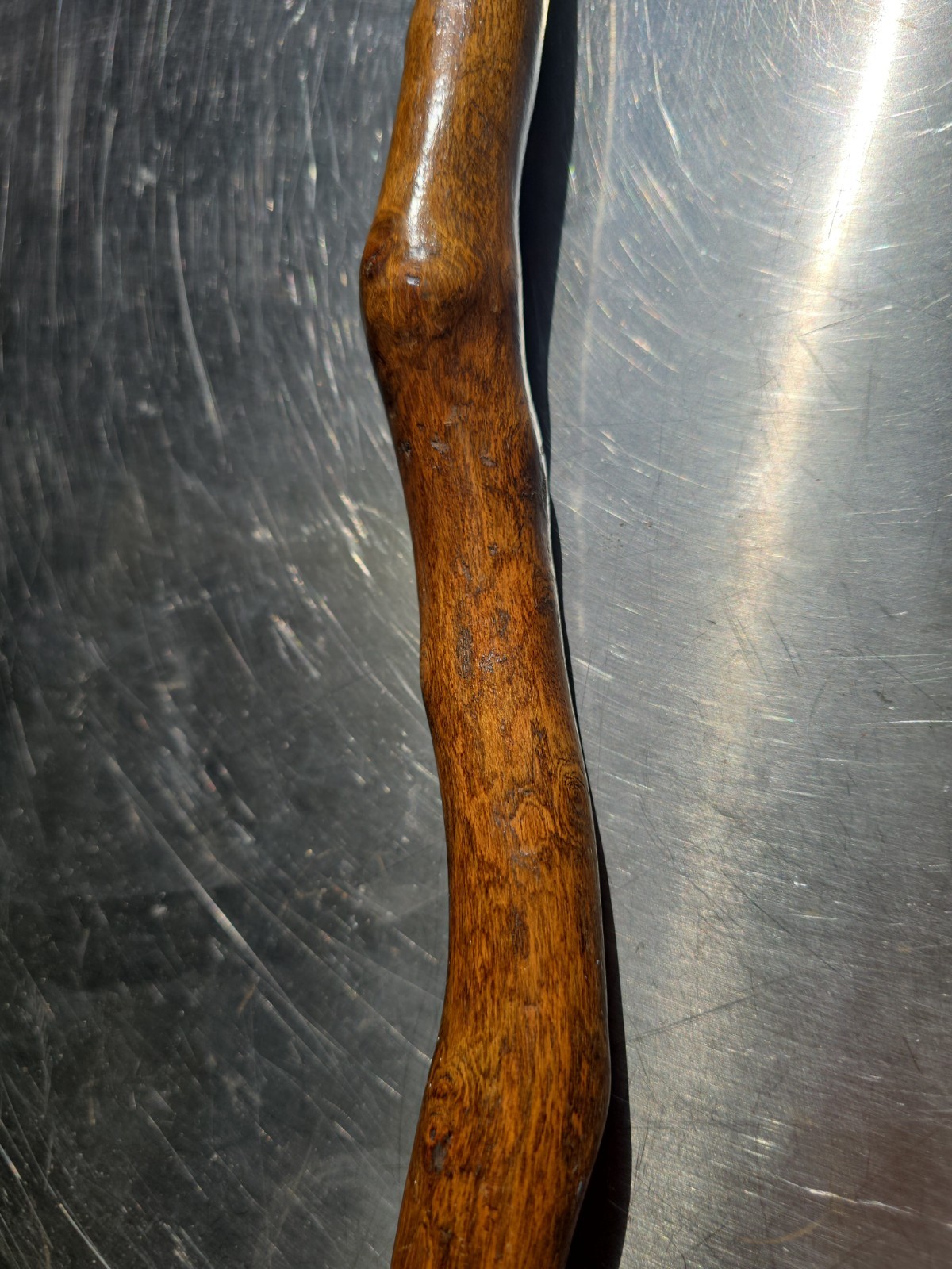 Rustic Natural Wood Walking Cane Crook Handle Walking Stick 33″ Beautiful Grain