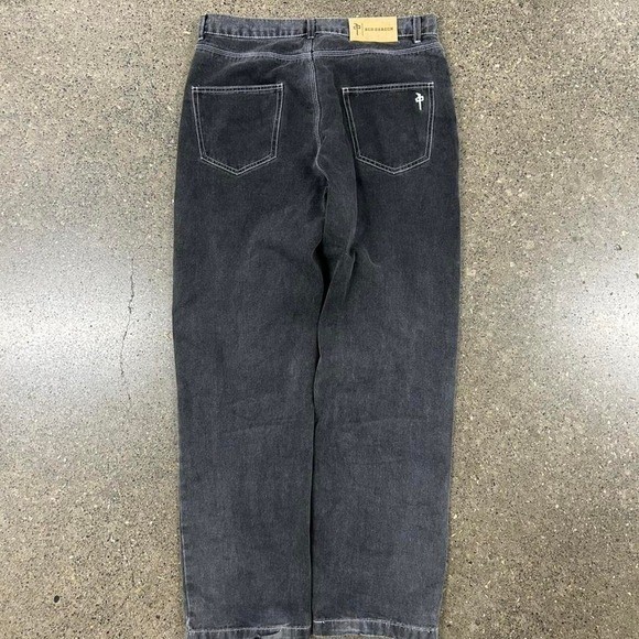 Vintage Red Dragon Baggy Black Denim Jeans (Size 34×30) JNCO Style
