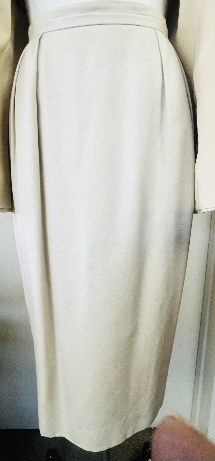 80’s Christian Dior Skirt Suit Women’s Sz:10 Cream/off White Prime Double Breast