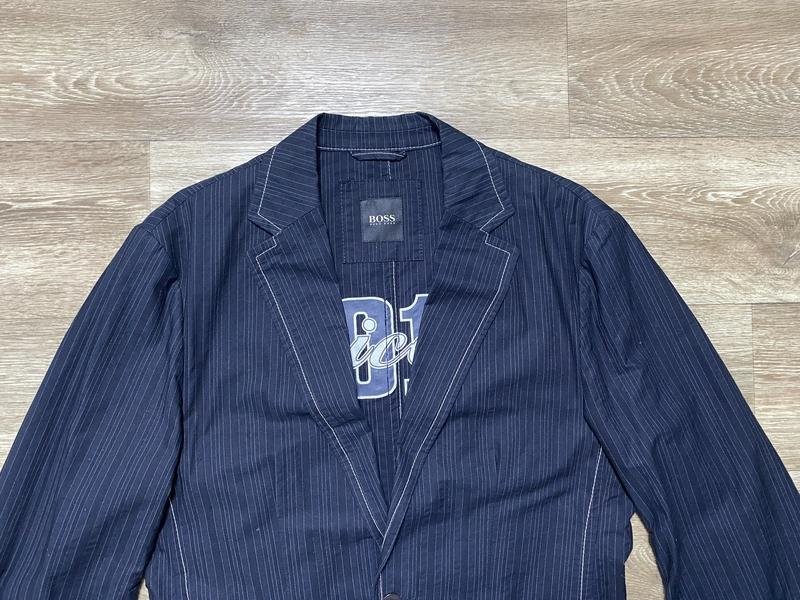 mens hugo boss navy cotton blazer 46