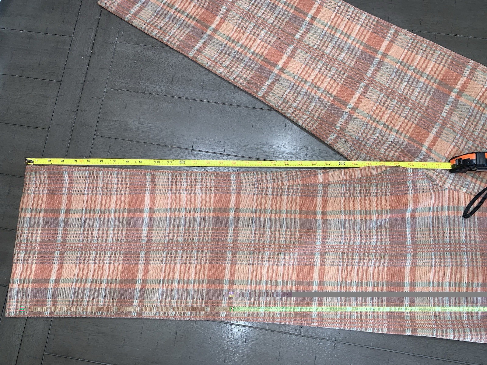 B7 VTG 25×30” SM GRAFF 60s PANTS RUST/TAN PLAID MCM FLARED MOD/GOGO DISCO PULLON
