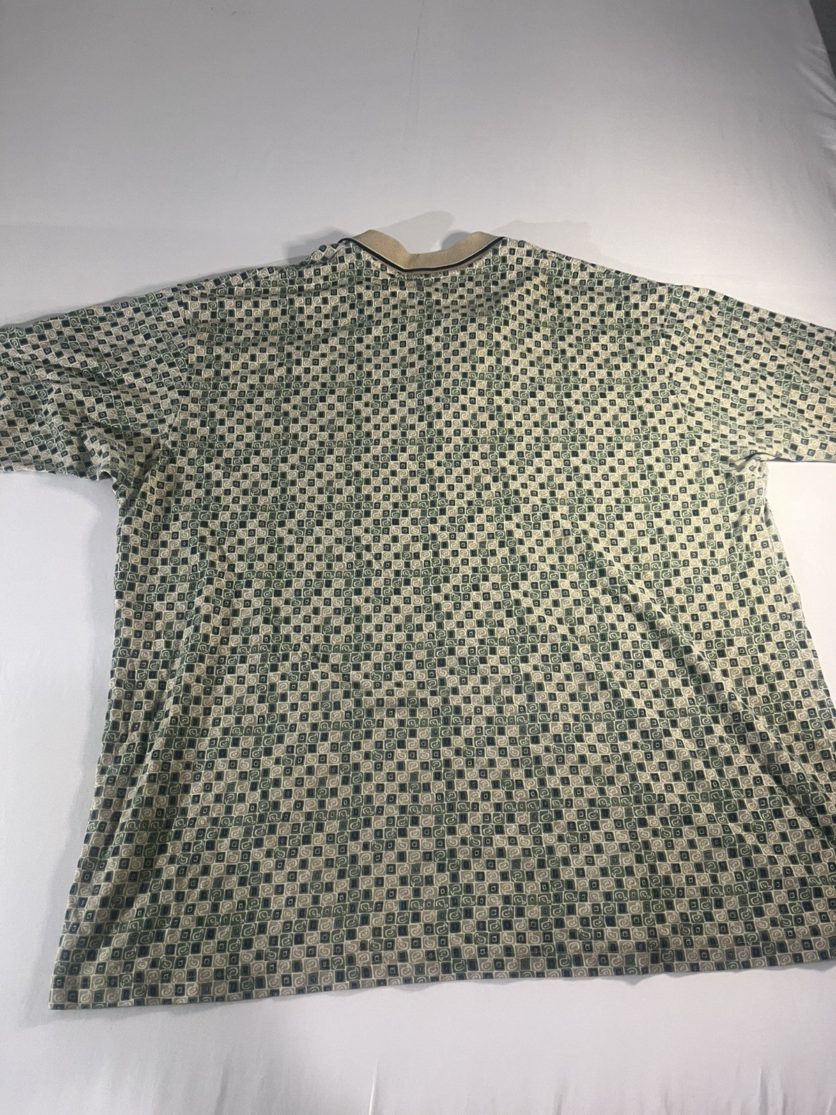 PURITAN 90’s VTG Men’s 3XL Mosaic Pattern Cotton Blend Golf Polo Good Condition