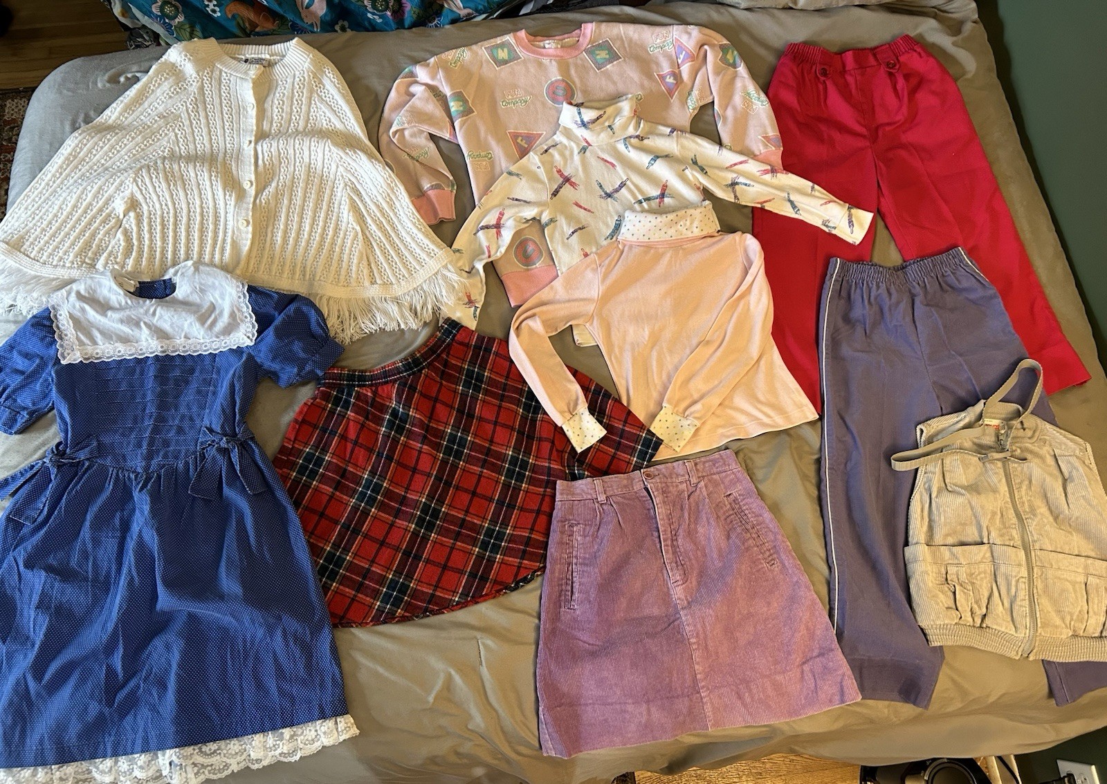 Vintage 80s Girls Clothes Lot Size 7/8 & 10 JCPenney Duets Sound Wave Go Nitty