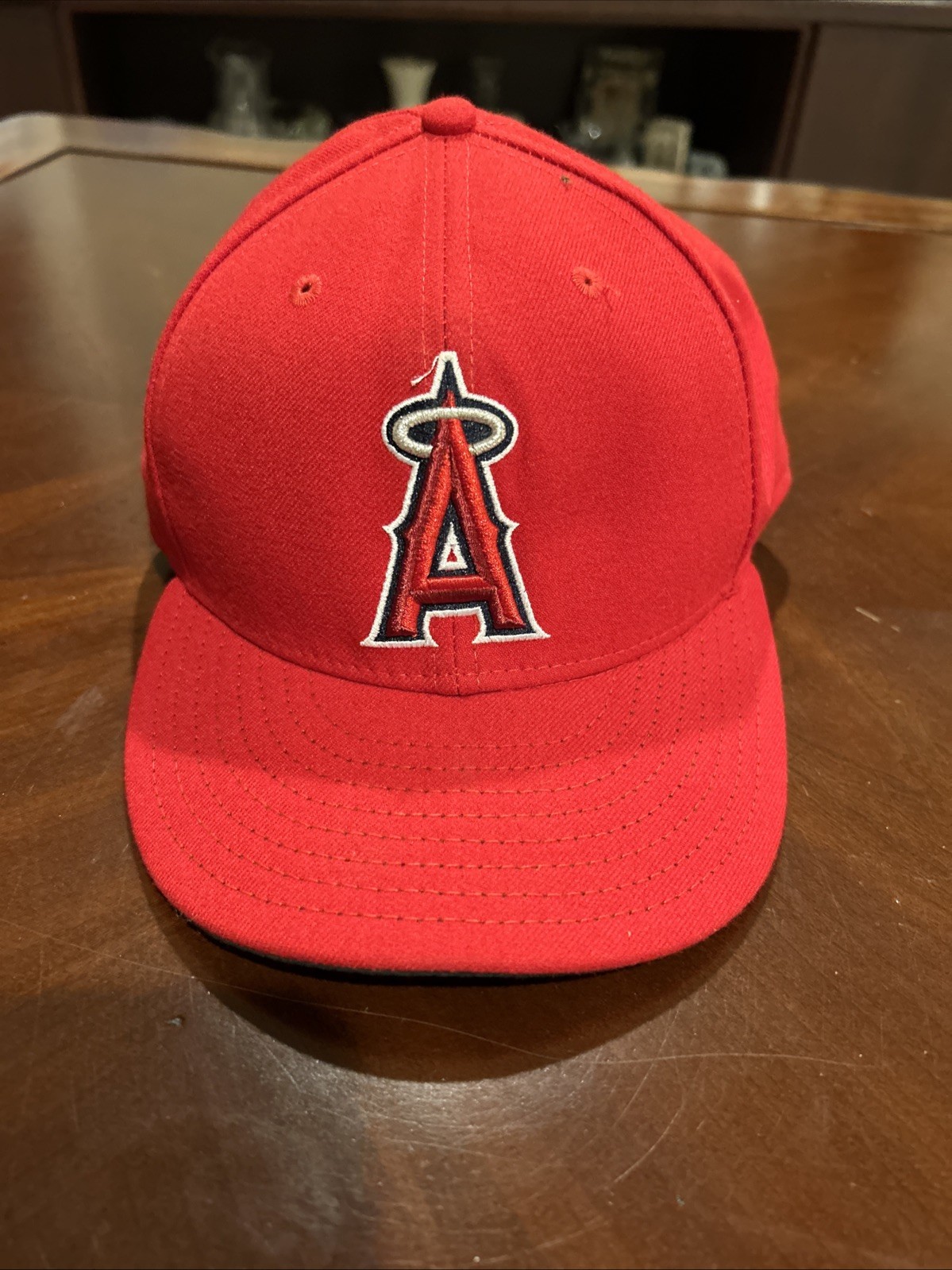 Los Angeles Angels Red MLB Baseball New Era 59Fifty Hat Cap Size 7 5/8