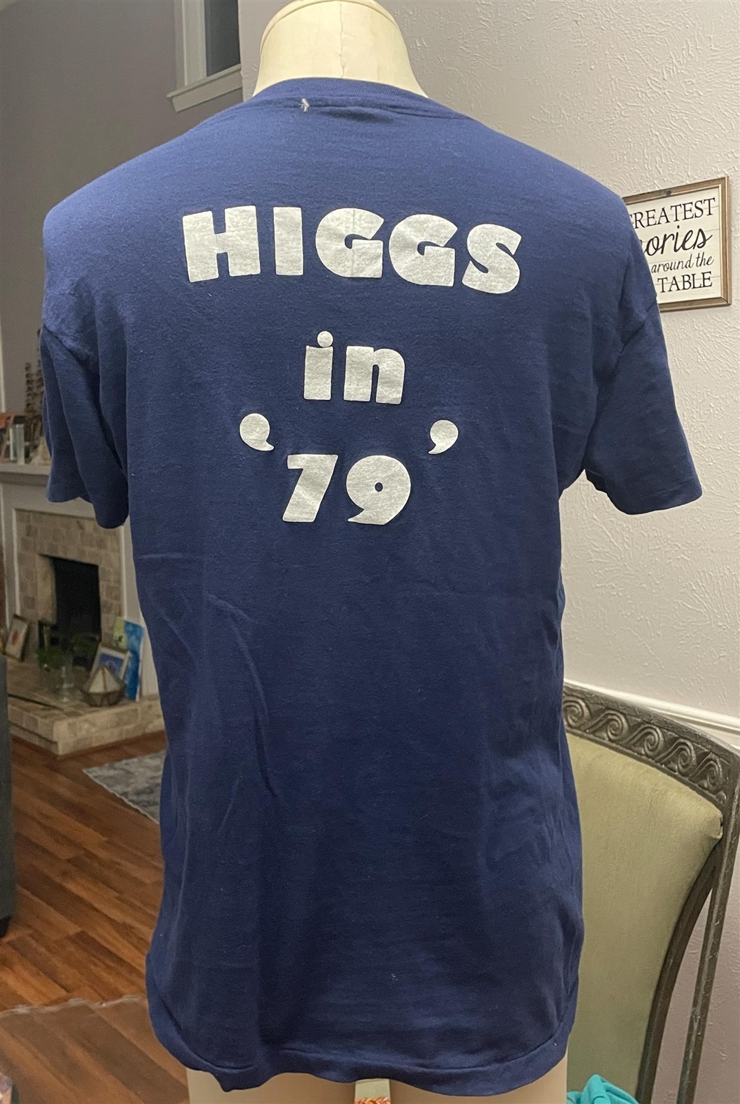 Vintage 70s Yes We Can navy blue T-shirt size M