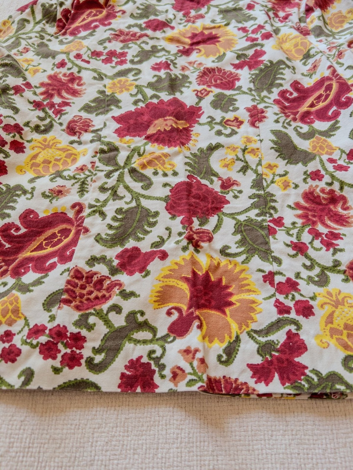 Vtg 1967-69 H Bar C California Ranchwear Floral Shirt Loop Collar Cotton Western