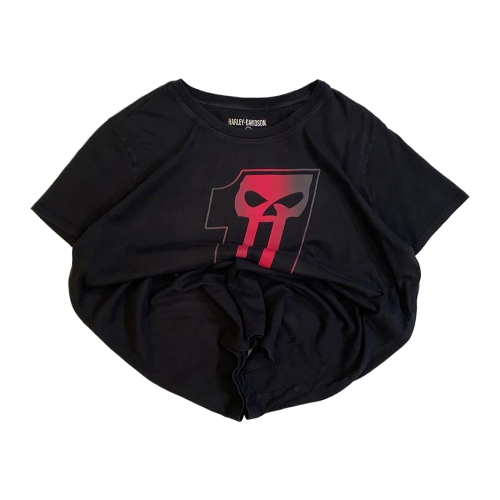 Harley Davidson Skull 1 Short Sleeve T Shirt Black 2XL