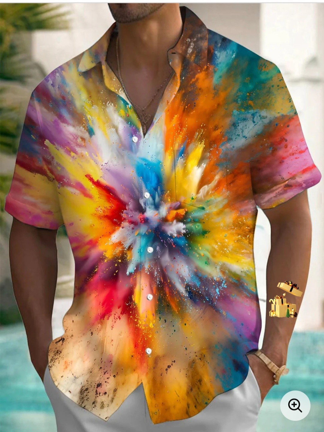 Wild Shirts With Bright Colors, Adaychic All Three Shirts Are Small. 20.00 Ea.