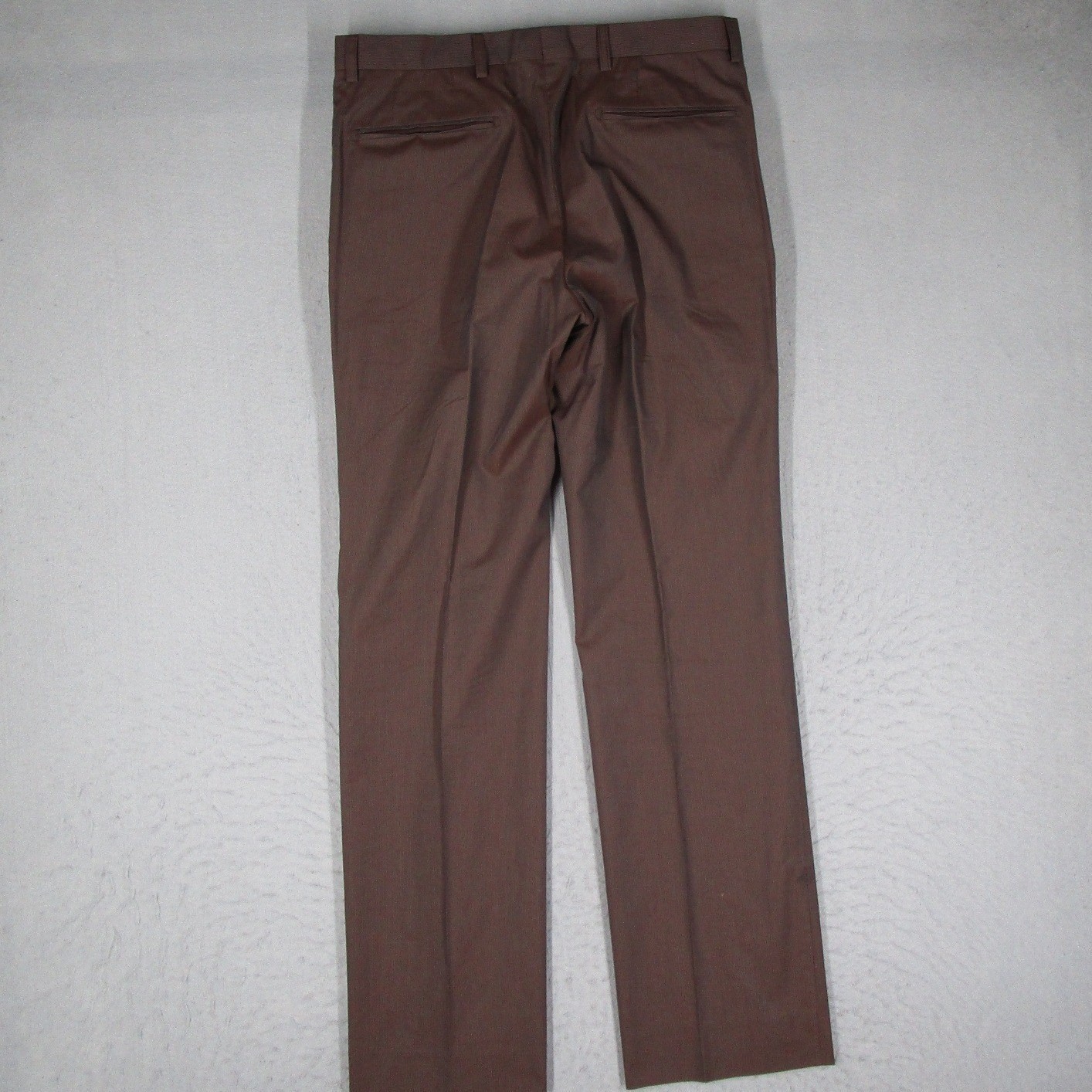 Dries Van Noten Suit Mens 48 IT 38 US Brown Cotton Silk Pinstripe 2 Button