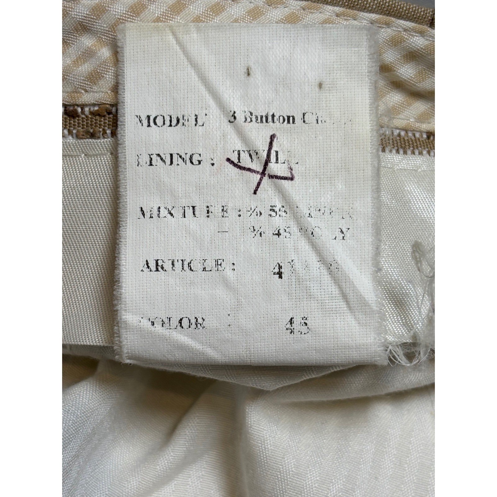 Christian Dior linen blend pants Mens 41×30 tan white striped