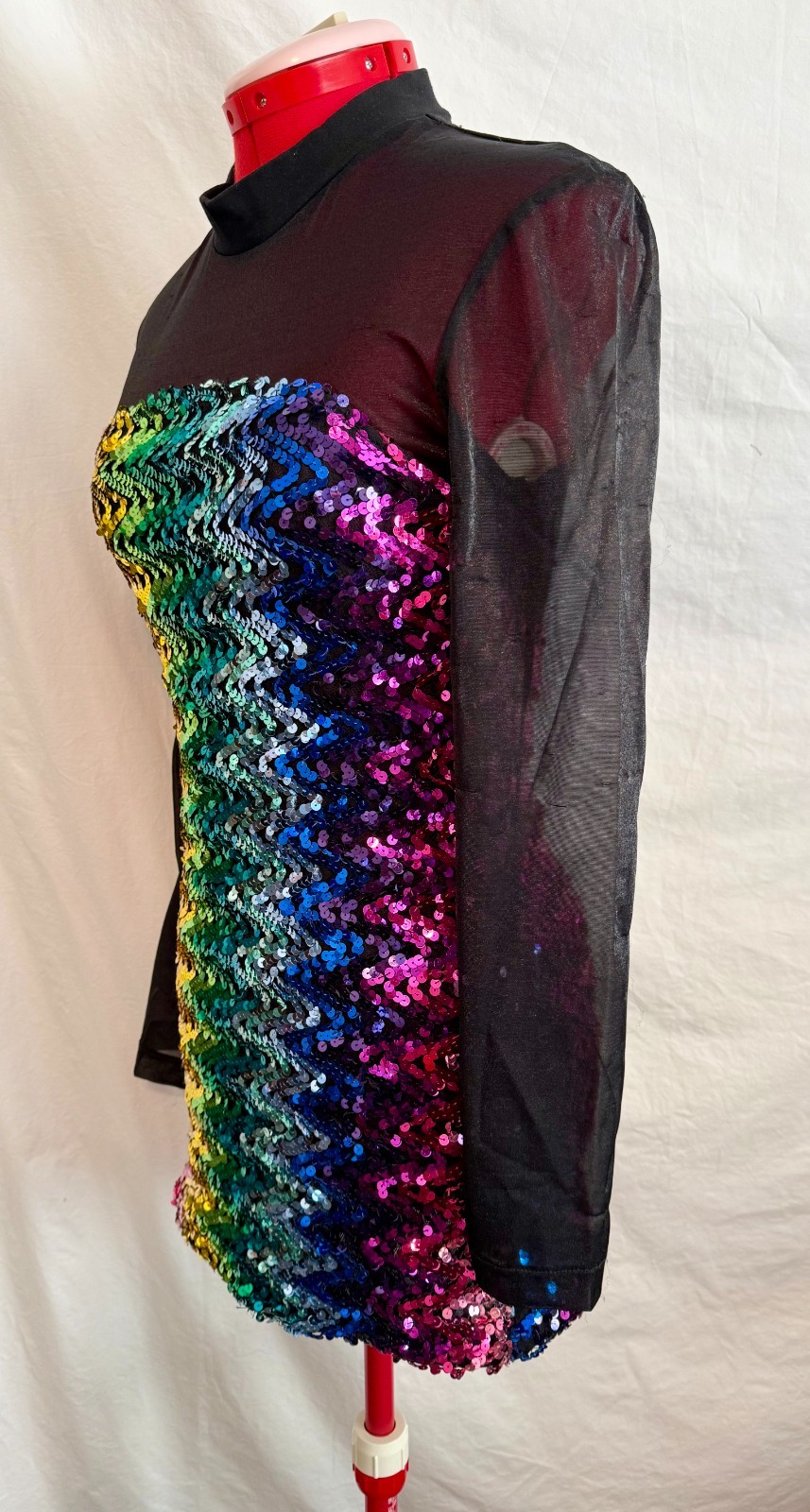 Vintage 80’s YES Clothing Rainbow Sequin Dress – Lg