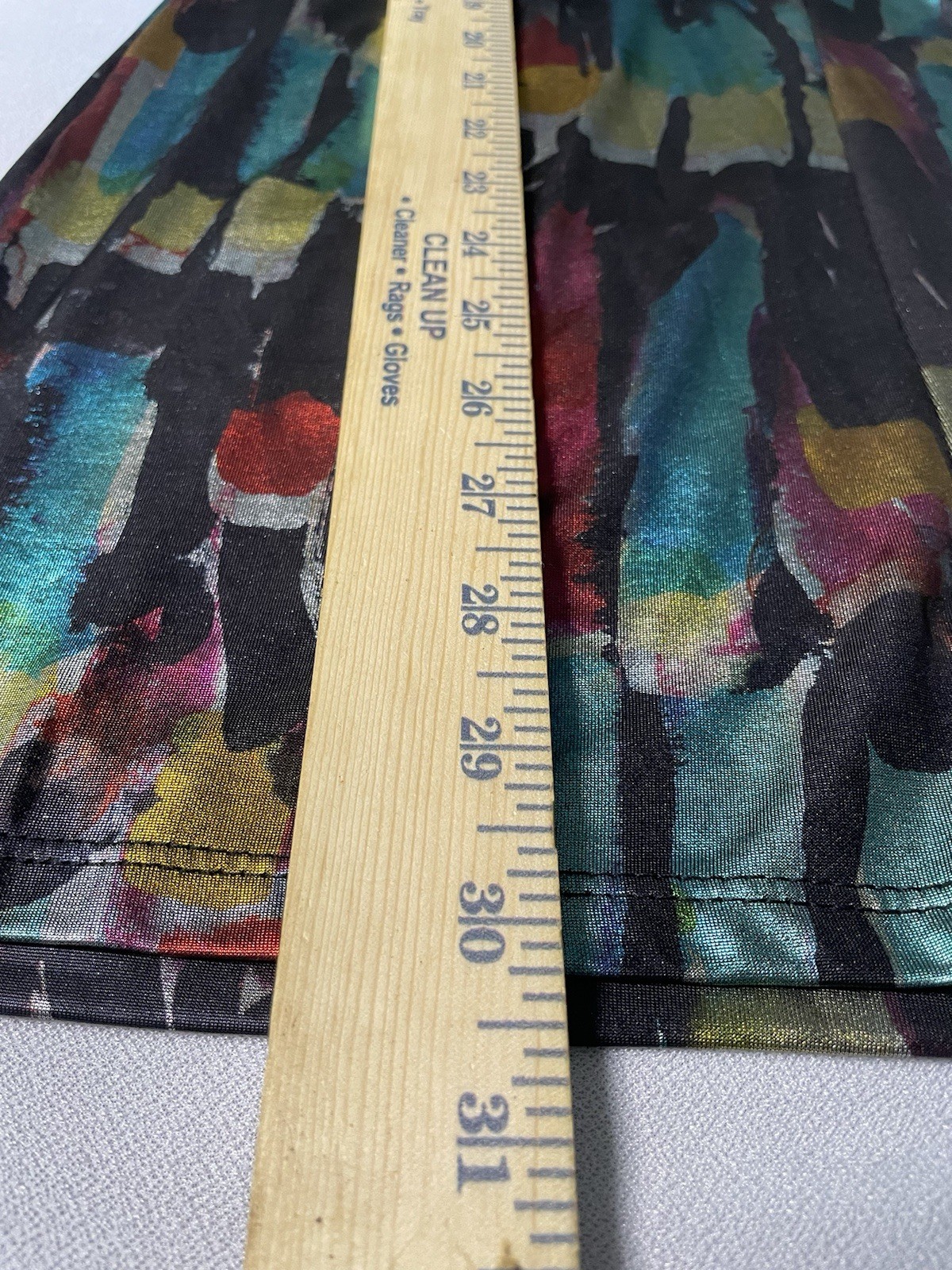 VTG 90’s/Y2K Symphony iridescent Multicolor V neck Bodycon Dress Size Large*