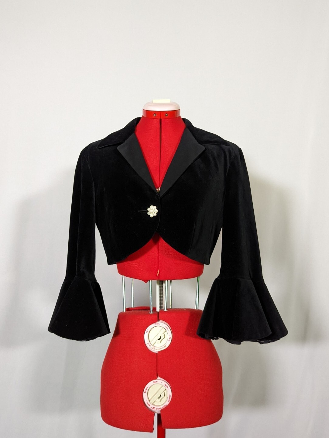 Moschino Cheap and Chic Vintage 90s Velvet Black Hippie Peplum Tuxedo Blazer
