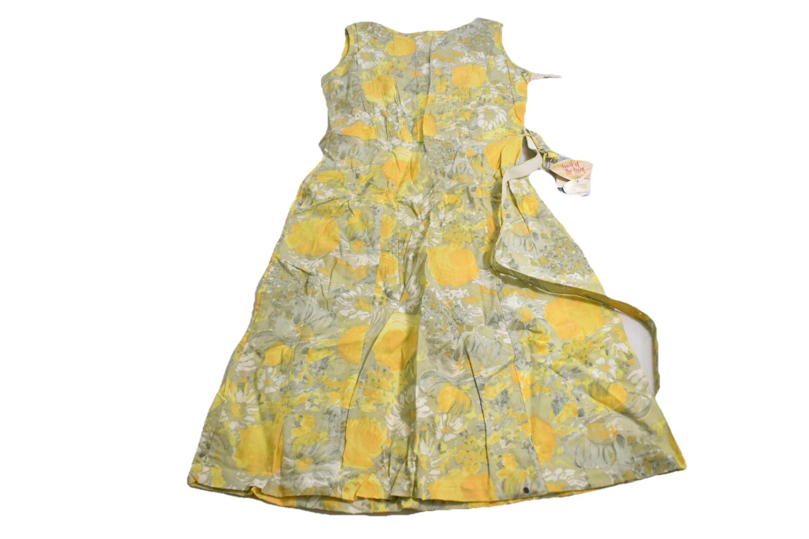 VINTAGE CAROL BRENT NEW/PARTY/MID CENTURY/PSYCHEDELIC FLORAL DAY DRESS NWT NOS