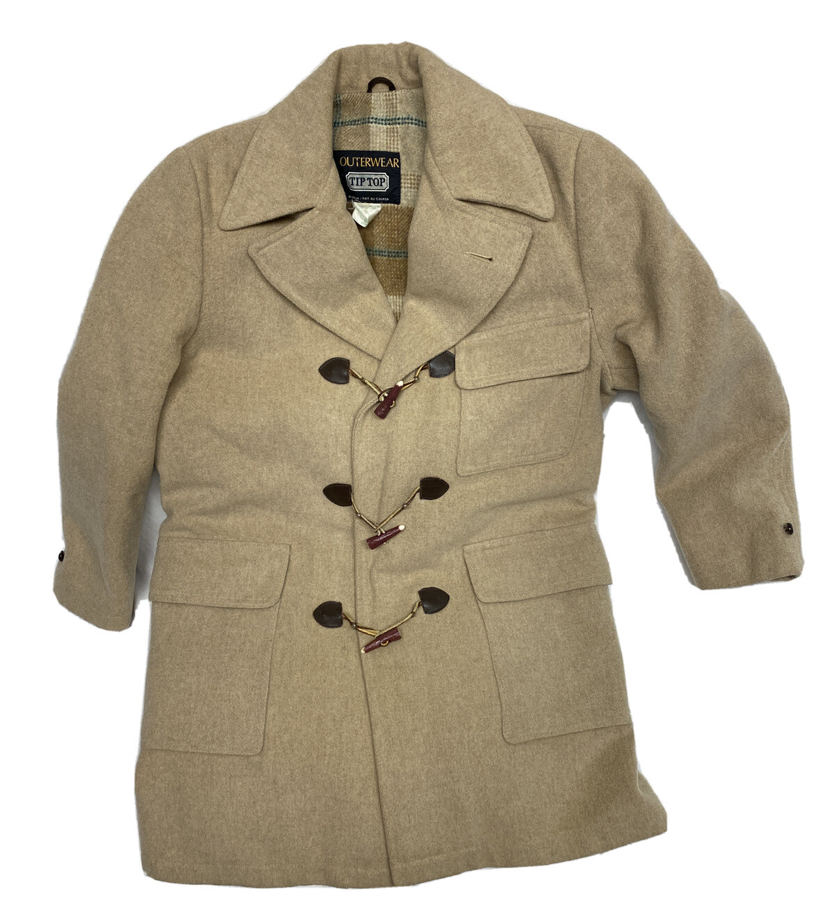 Vintage Tip Top Wool Duffle Coat Jacket Mens M *See Description